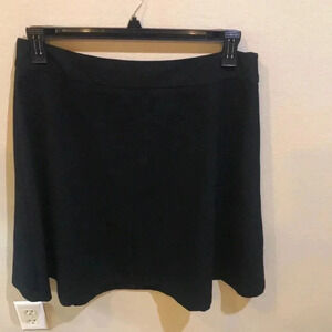 White House Black Market Black Midi Fit and Flare Fully Lined Skirt-Size 10